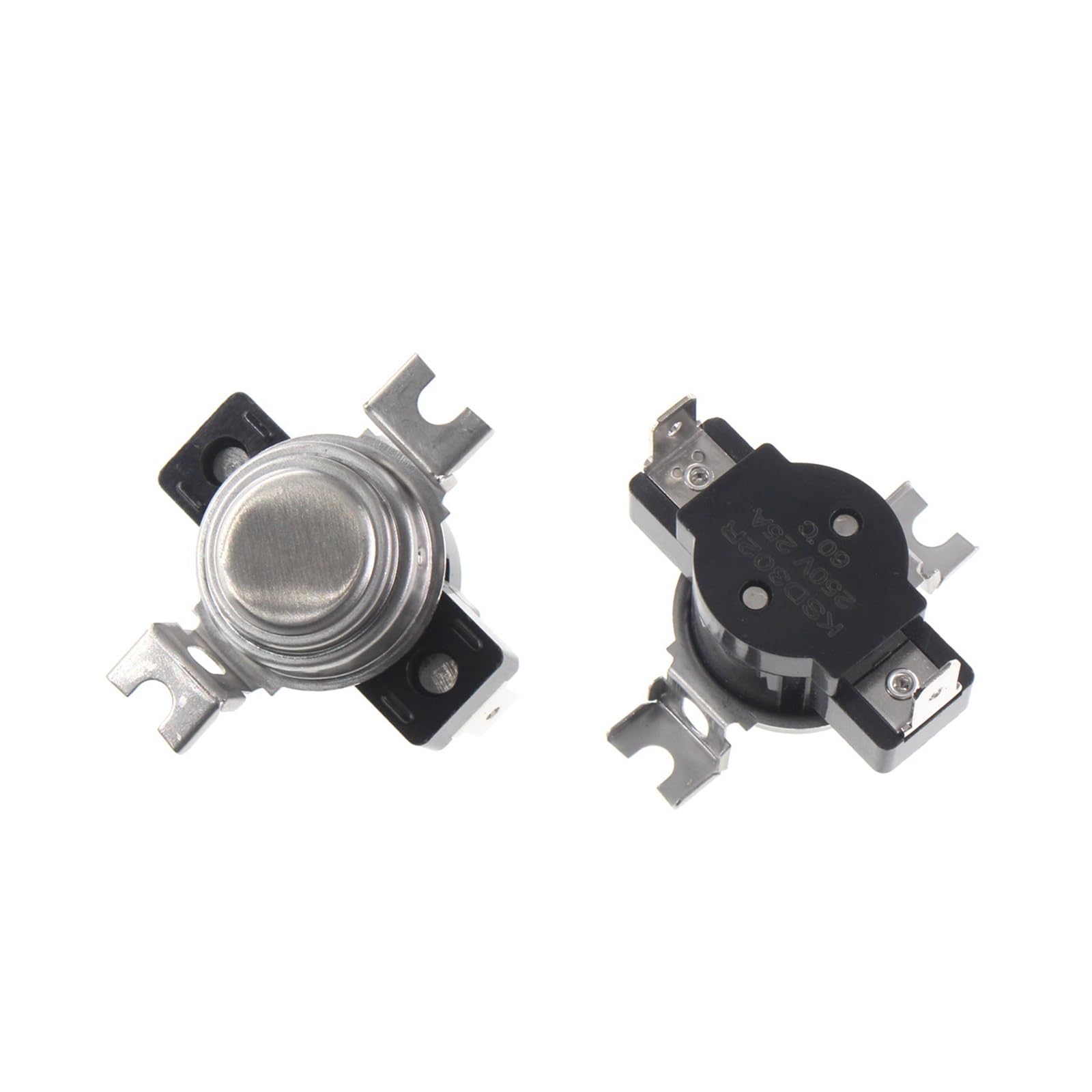 1PCS KSD302 U-type 25A High Power 60 70 80 90 100 Degrees 110 120 160 Manual Automatic Thermostat(Automatic 120degrees)