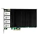 Gigabit Network Card with Intel I350 Controller,4 RJ45 PoE+ Ports PCI Express v2.1 x4 Ethernet Adapter Support Windows/Windows Server/Linux
