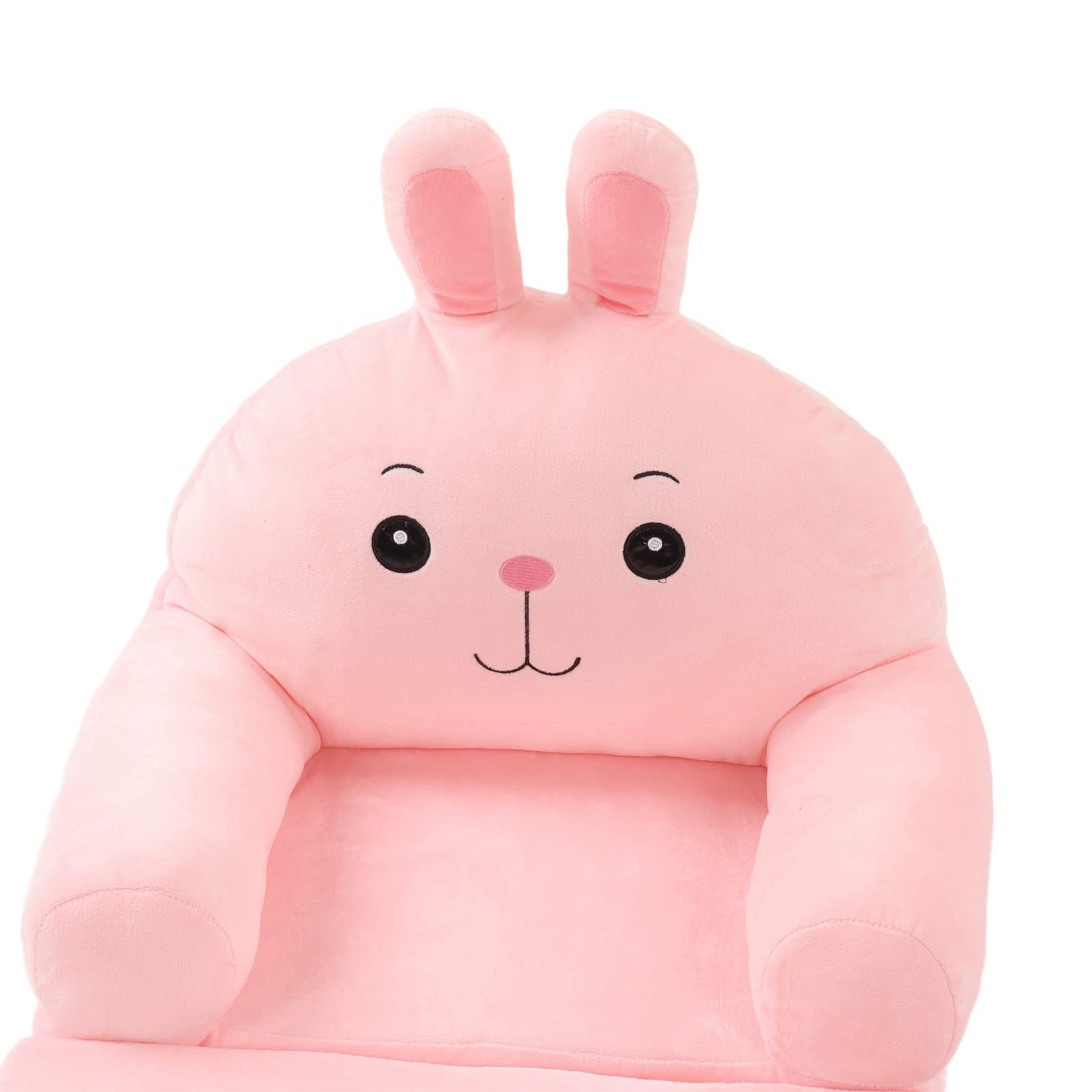 Sofa Dla Dzieci, 2 W 1 Miękki Pluszowy Kreskówka Składany Fotel Dla Dzieci Oparcie Sofy do Salonu Sypialnia (Pink)