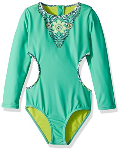 Vigoss Girls' Surf Camp One Piece, Turquoise, 14