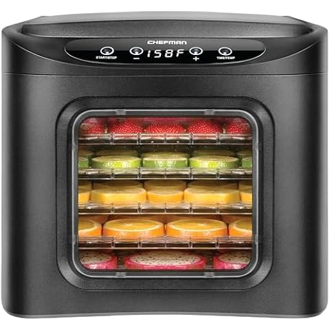 Chefman Electric Food Dehydrator with 6 Trays Cover