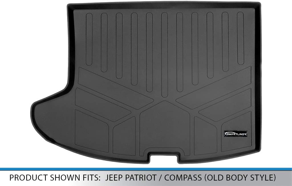 SMARTLINER All Weather Custom Fit Cargo Trunk Liner Floor Mat for 2007-2017 Jeep Compass