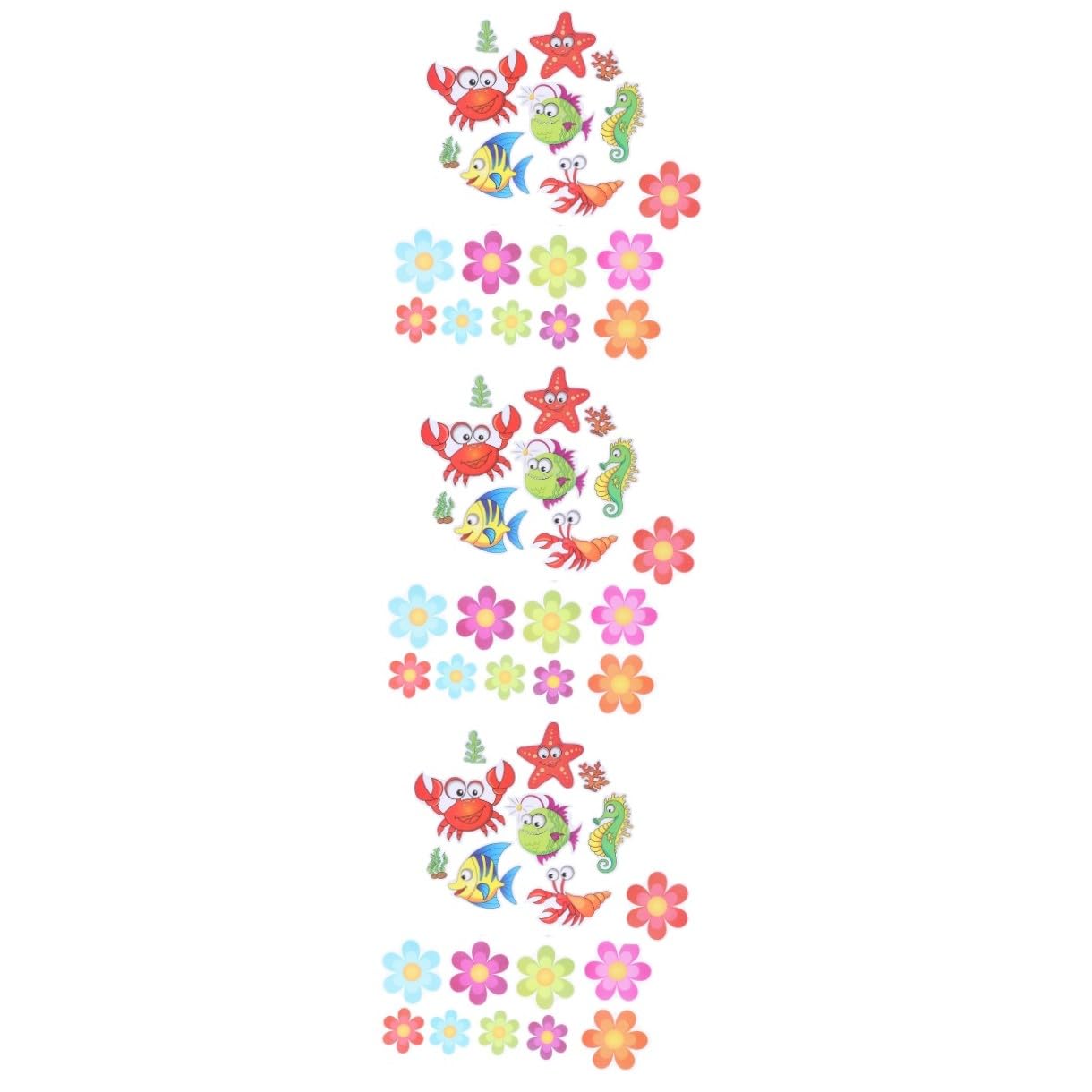 Ciieeo 57stücke Peva Aufkleber Mit Buntem Blumenmuster Für Bad Und Toilette rutschfeste Sticker Für Sicheres Zuhause Für Badezimmer Und Wc