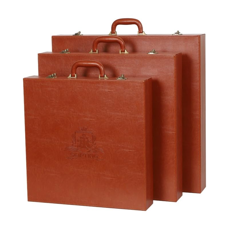 Set di scacchi in legno for adulti e bambini, confezione regalo, pezzi con slot for riporre i pezzi, set di giochi da tavolo for tornei professionali scacchiera portatile(48cm)