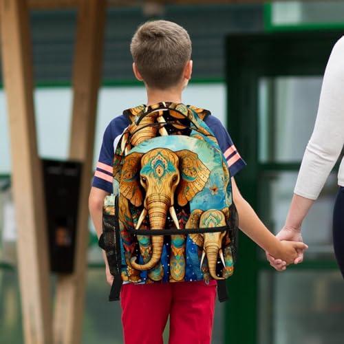 Sac à dos éléphant coloré ado fille garçon avec trousse