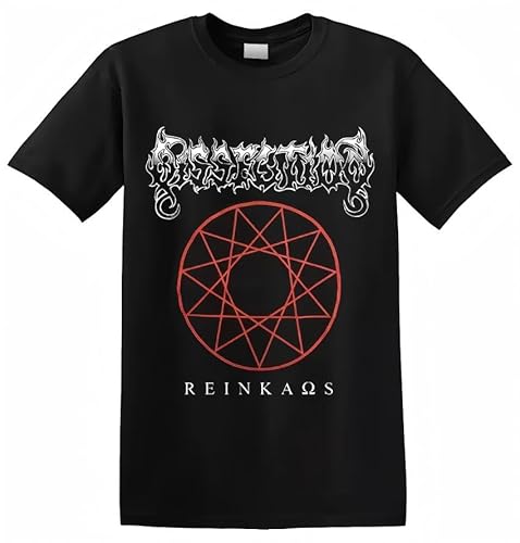 UINLKSEwezs Dissection - 'Reinkaos' (Red) T-Shirt Black S