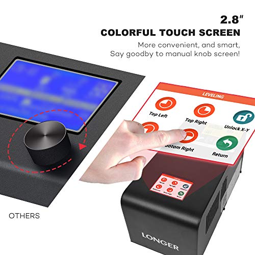 LONGER LK1 90% Pre-Assembled 3D Printer with Large Build Size 300x300x400mm, Full Touch Screen, Filament Detector, Resume Printing, Full Metal Frame (Red)