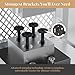 8pcs Floating Shelf Bracket Heavy Duty Shelving Mounting Brackets Hidden Floating Shelf Hardware,Black Metal Shelf Support Bracket (8 inch --8pcs--Without Tools)