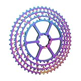 Material: Acero Lijincheng Ruedas Libres MTB 11 Cassette de Velocidad 11S 11-50T SLR2 Ultralight Colorido Freewheel 11V K7 Mountain Bicycle HG Sistema para GX X1 NX M8000 (Color : 11s 50T SLR2)