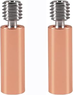 2pcs CR10 All Metal Bimetal Heatbreak Smooth Bi-Metal Copper Titanium TC4 Throat High Temperature for 3D Printer CR10 Ender3 pro Ender 5 CS3 Hotend
