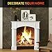 HOMCOM Modern Fireplace Mantel, Freestanding Fireplace Surround with Leg for Electric Fireplaces, 43.25