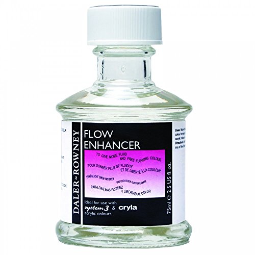 Daler Rowney Acrylic Medium, Glass Jar, 2.54oz - 75 ml, Flow Enhancer