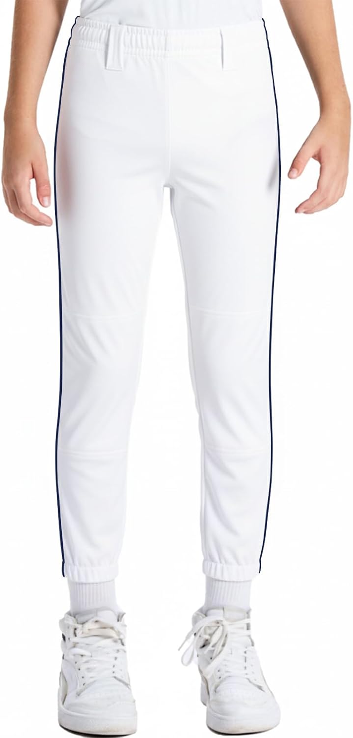 DEVOROPA 2T-15Years Toddler Baseball Pants Youth Boys Girls Softball Pants Kids Fast Pitch Tee Ball Practice Pants Pockets