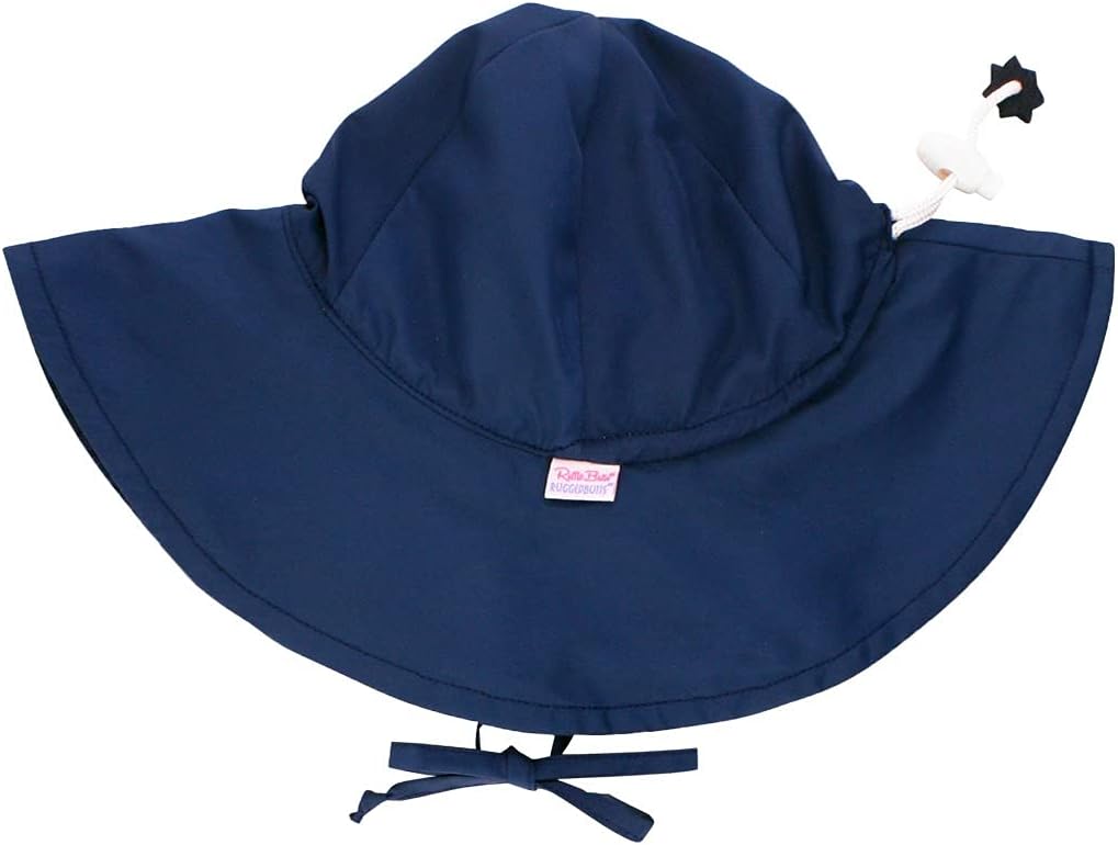 RuffleButts® Baby/Toddler Girls Baby/Toddler Sun Hat with UPF 50+ Sun Protection and Floppy Wide Brim