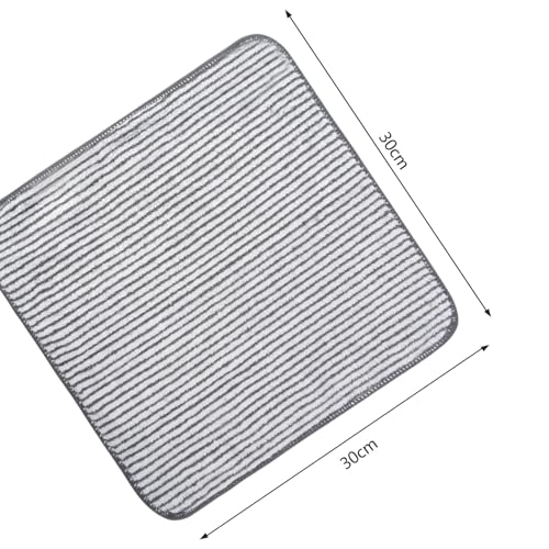 SINLAND Superweiche Mikrofaser Gesichtstücher, 12 Stück, 30,5 x 30,5 cm, grau gestreift – Ansicht 6