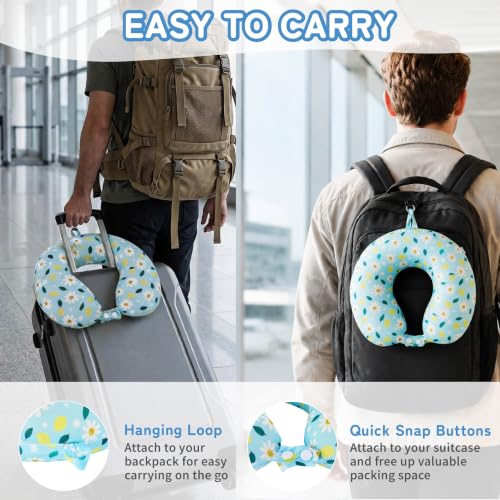 Image of Cooling Travel Pillows, Cool To Touch Neck Pillow for Teens and Adults