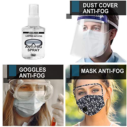 Rsoamy Brillenreiniger-Spray, Anti Fog Spray Antibeschlagspray effektiver Schutz vor beschlagenden Brillengläsern für Brillen Skimasken Spiegel und Fenster