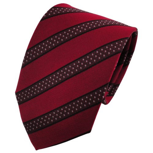 Cravate en soie bordeaux et gris TigerTie pour costume élégant