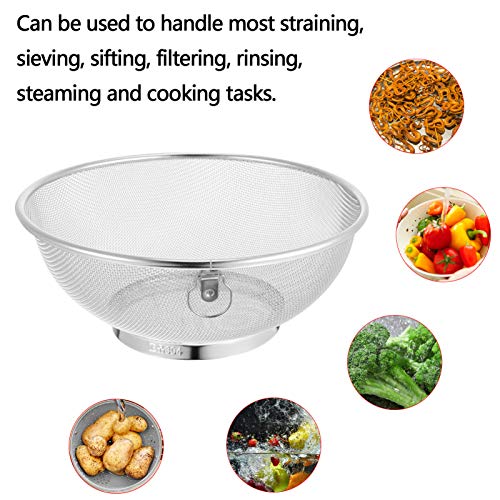 NICEXMAS Coador de Cozinha Tigela de AÃ§o InoxidÃ¡vel Coador de Frutas E Vegetais Bacia de Drenagem