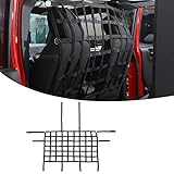 JeCar for Jeep Rear Seat Divider Net, Mesh Cargo Net Dog Car Barrier for 2007-2020 Jeep Wrangler JK