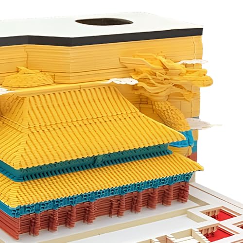 Calendario 3D 2026 con arte de tallado de la Ciudad Prohibida para regalo de Navidad 6