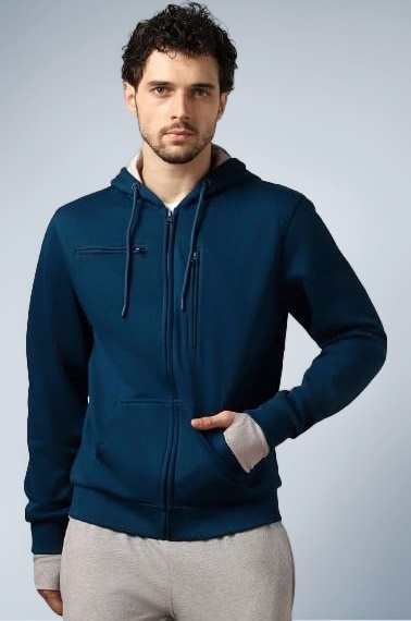 Travel Hoodies for Man | 280 GSM Rich Cotton Fleece Solid Hooded Full Sleeve Sweatshirt | Stylish Casual Wear Winter Hoodies for Men |15 Utility Features , Tab & Drinks & earphones Holder, Charger & Sunglass Pocket, Microfiber Cloth, In-Built Gloves, Eye Mask