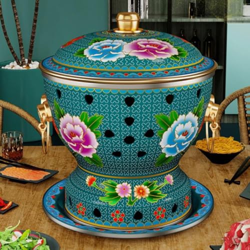 Olla china para hot pot de cobre pequeño con estufa de alcohol miniatura 2