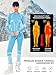 Yousify Womens Thermal Underwear Sets Winter Ski Breathable Long Johns with Long Sleeve Shirts Base Layer Sets Blue