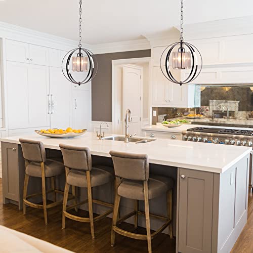 FRIXCHUR-Farmhouse-Chandelier-Crystal-Pendant-Light-Adjustable-Hanging-Light-Fixtures-Orb-Globe-Chandeliers-for-Kitchen-Island-Dining-Room-Foyer-Bedroom-Chrome