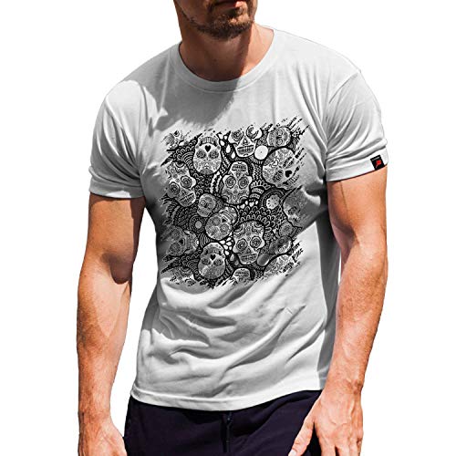 T-shirt tête de mort Mexique blanc Mamori : affirmez votre style rock