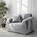 NAKIHOUSE Dicke Samt Sofa Überwürfe Sofabezug mit einem Kissenbezug, Superweicher Elastische Sofa Abdeckung in Silber Grau Farbe für 1/2/3/4 Sitzer（L-förmiges Ecksofa erfordert Zwei）