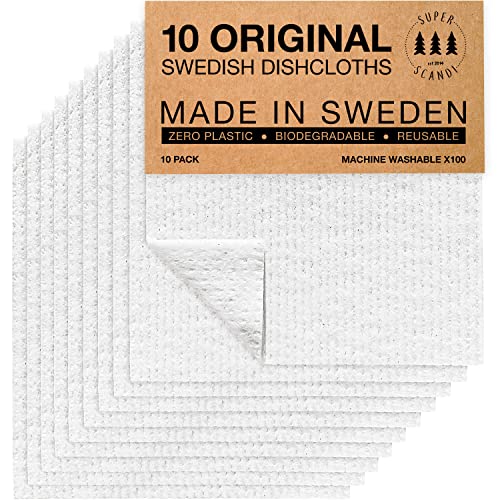 SUPERSCANDI Paños de Cocina suecos Reutilizables y...