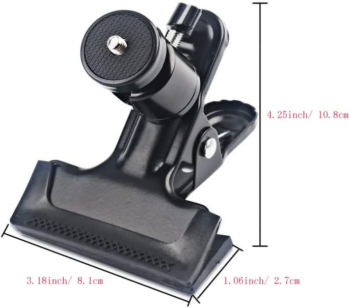 Miniatura 3 de Walway - Soporte de trípode para cámara con clip para reflector de flash con cabezal de bola de 360 grados para smartphone, cámara réflex digital,