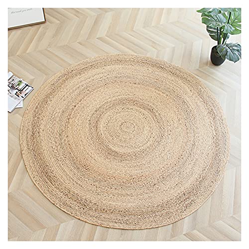 LSSB Round Reed Rug - Hand-Woven Natural Fibre, Non-Slip, 300 cm diameter