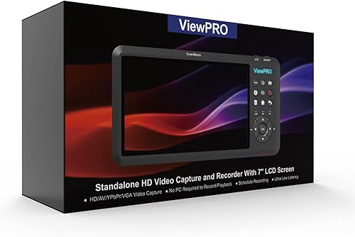 Miniatura 7 de ViewPro, grabadora de video HDMI portátil de 1080p@60fps y reproducción con entradas LCD de 7", AV/VGA/YPbPR. Programación de grabación. No se