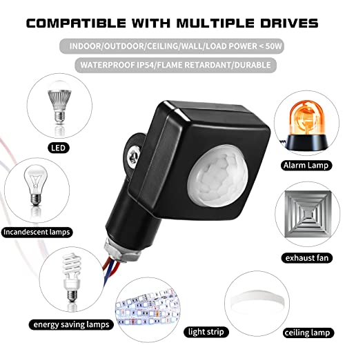 Onever Motion Sensor Outdoor Switch Pir, Light Beam Sensing Switch With Relay Output, Infrared Motion Activated Switch Replacement Detector For Wall Light Solar Security Lights Alarm, Ac 110V #TOP6