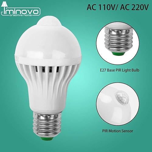 Miniatura 2 de Luopan Iluminación interior 1 unids lámpara LED PIR inteligente sensor de movimiento infrarrojo inducción lámpara corredor luces E27 220V110V 5W 7W