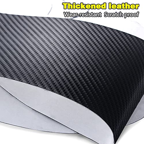Kesenloe 4Pcs Car Door Anti Kick Pad Carbon Fibre Leather Sticker Car Door Sill Protector Compatible With Subaru Crosstrek #TOP3
