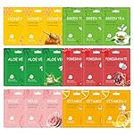 18 Pcs Face masks skincare,Face Mask Skin Care Bulk Pack, Hydrating Spa Face Mask For Sensitive Skin, Facial sheet mask,face masks bulk For Women/Teen Girls (18-Packs)