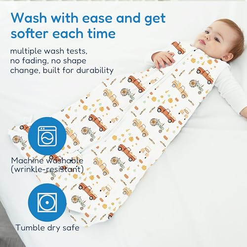 Image of TotAha Sleep Sack 15-18-24 Months 3-Pack,Stretchy,Buttery Soft Sleeping Bag,Light Baby Wearable Blanket with 2-Way Safe Zippers for Boys Girls, 0.5 TOG