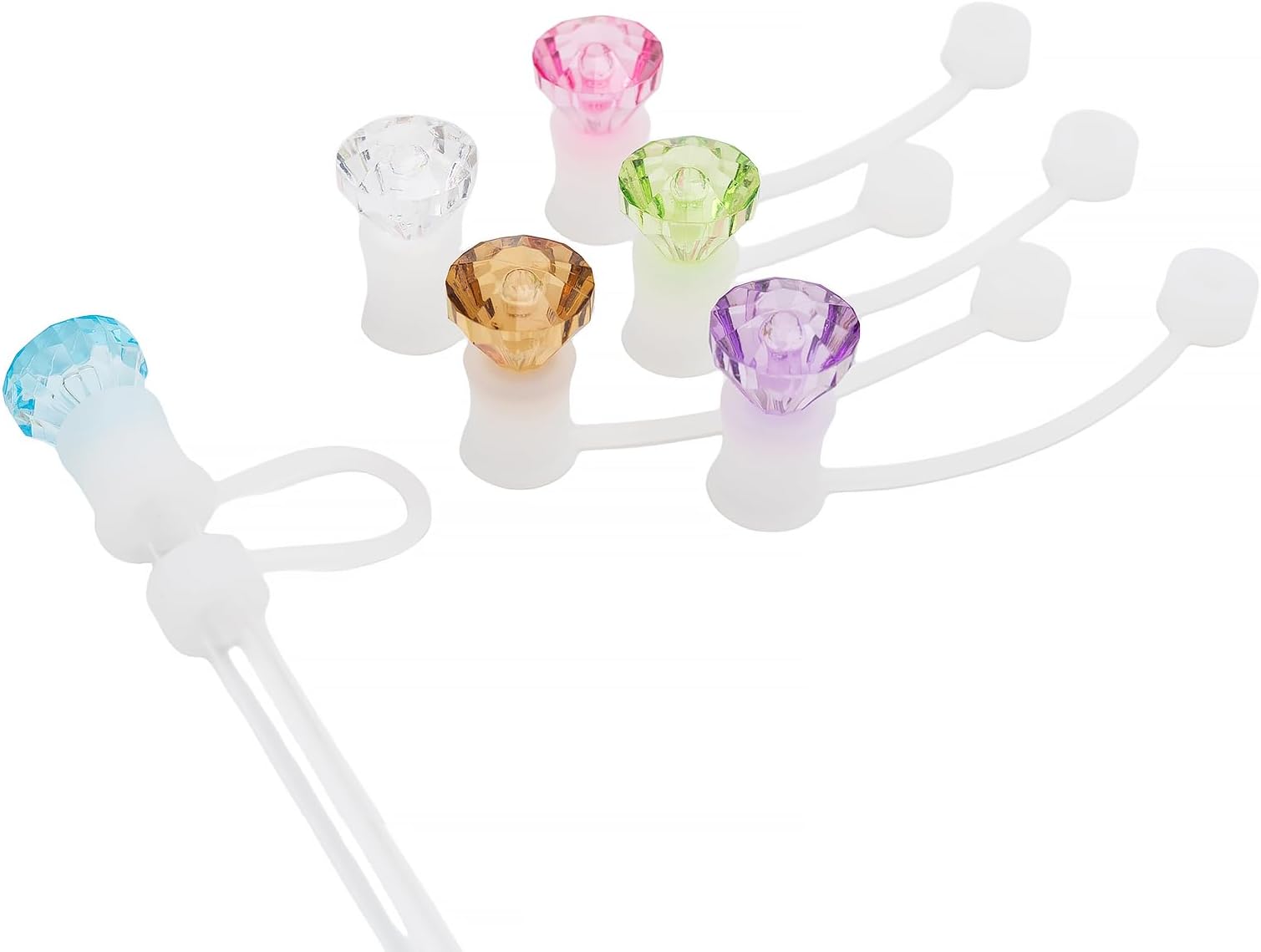 10mm Diamond Silicone Straw Cover For Stanley 30&40Oz Tumbler Cup Dustproof Sleeve Reusable Sippy Plug Cap Tips Cup Accessories