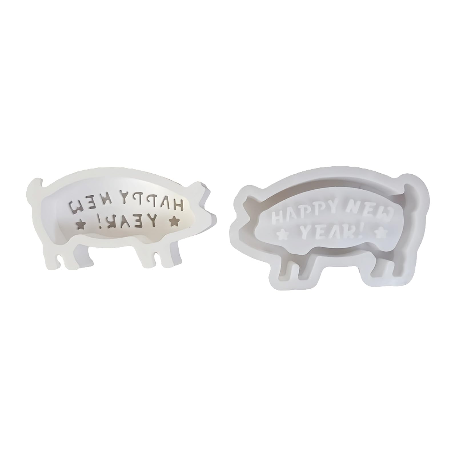 Buxuaaaa Piggy Figurine Silicone Mold Food Grade Silicone Easy Demold for Resin Casting Making Festival Decoration Resin Piggy Figurine Mold