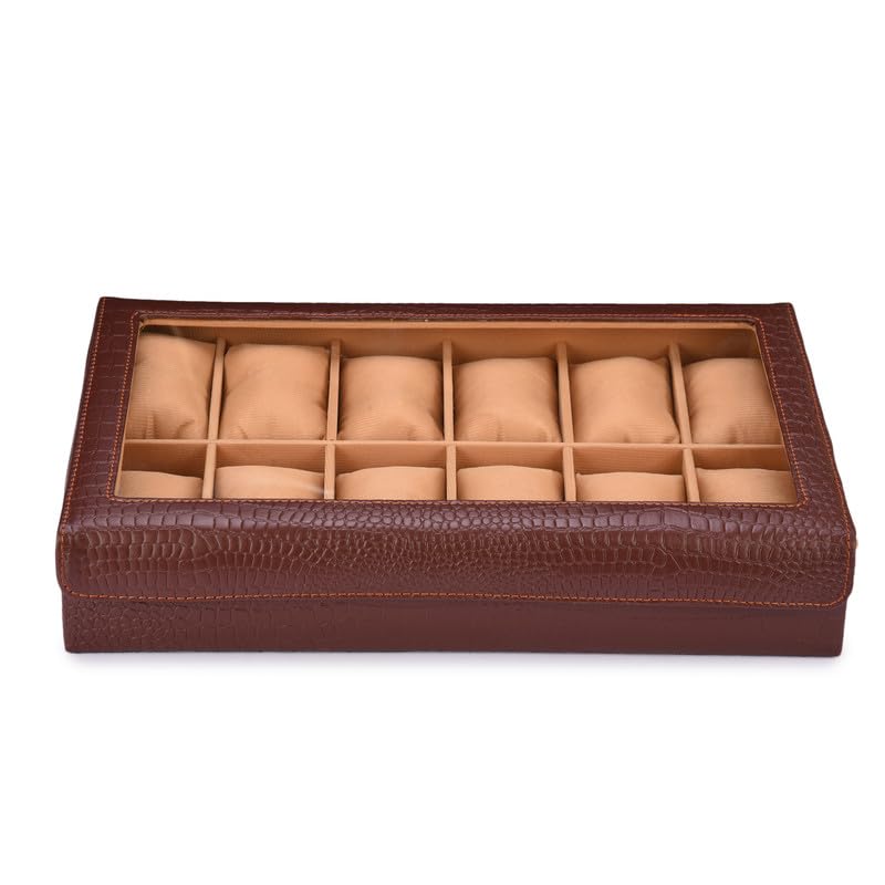 Essart Polyurethane Watch Box Brown (10029.) (B00J01T7CW) Amazon Price History, Amazon Price Tracker