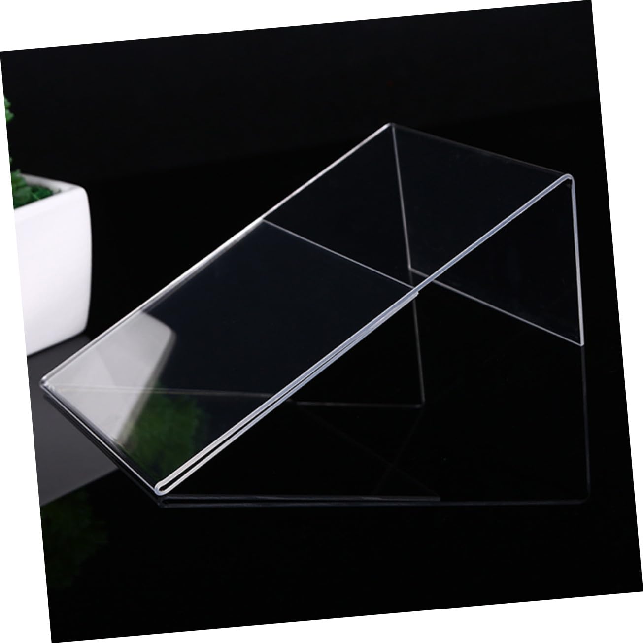 ERINGOGO 12 Pezzi Porta Tavolo Trasparente in Acrilico Shaped Supporto Segnaposto Matrimonio Espositore Numero Tavola per Ristoranti Bar e Base Stabile per Menu e Foto