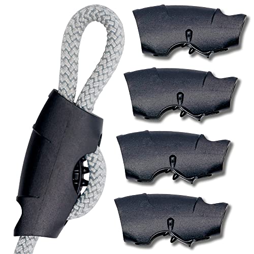 Toldoro Taquet coinceur Super Sharky 4 pièces de 8mm, Accessoires de Fixation de Corde pour voiliers et voiles d'ombrage