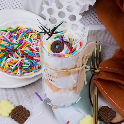 Image of Rainbow Sprinkles Edible Dot Sprinkles, 11.3oz Star Sprinkles for Ice Cream | 4 Jars Set with Nonpareils Confetti Jimmies Sprinkles for Cakes Cupcakes