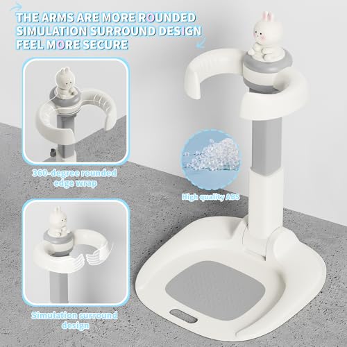 Image of Jfxgjuv Adjustable Baby Shower Stand with Anti-Slip Base, Baby Bath With Stand, 6-36 Months Toddler Shower Standing Support, Bath Shower Standing Support, Easy Setup, Safe Design (Upgraded-Duck)