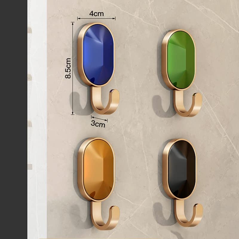 Ganchos for ropa, gancho de pared Gancho multifuncional Gancho de carga fuerte sin perforaciones Gancho for colgar en la puerta de viscosa Gancho adhesivo sin rastro Gancho de pared (Color : Sapphire