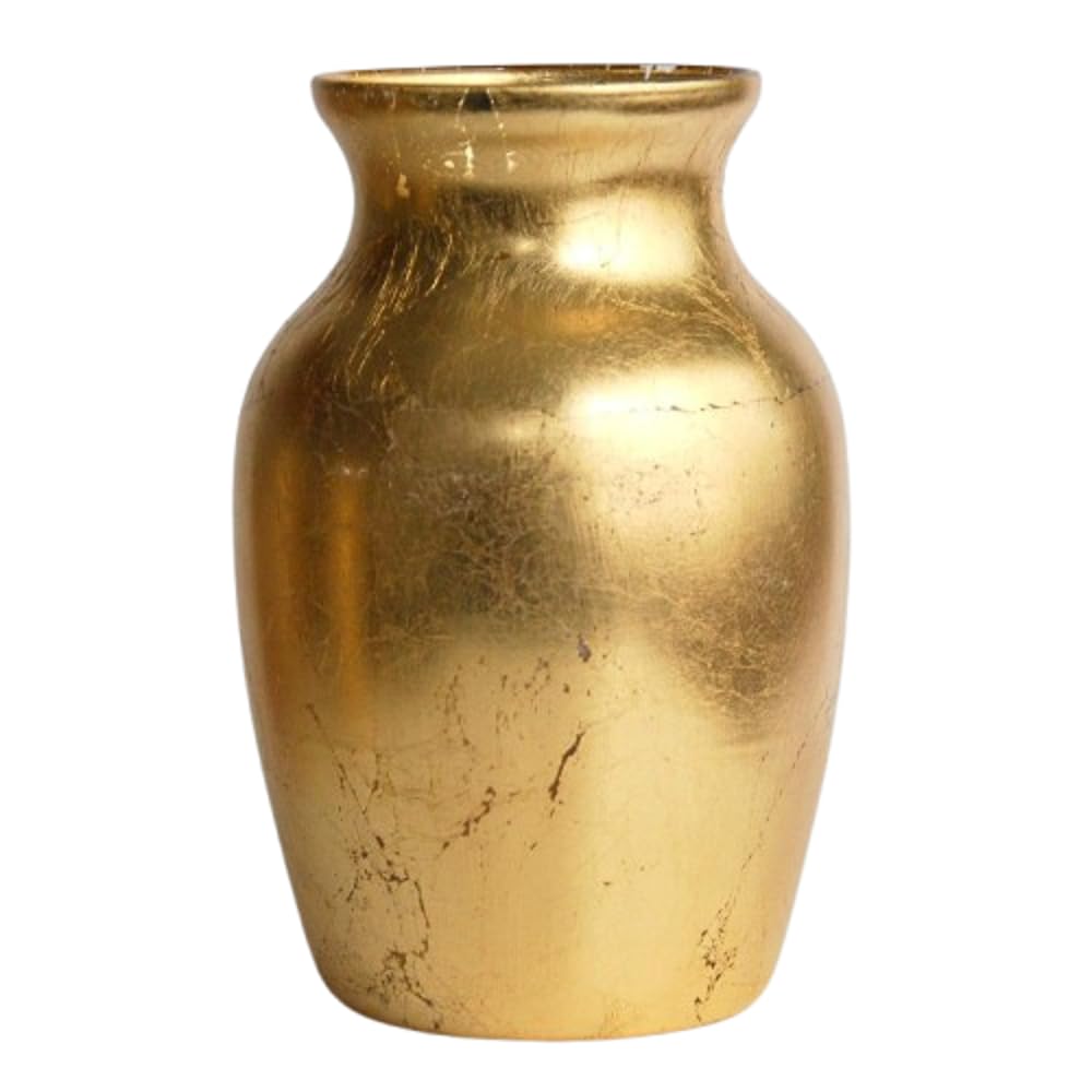 Red Pomegranate Gilt Vase, One Size, Gold