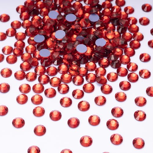 Image of Hotfix Rhinestones Bulk 3000PCS SS8 (2.3-2.5mm), Red Glass Rhinestones for Clothes, Tumblers, Shoes DIY, Heat Transfer Flatback Gems for Crafts & Decoration